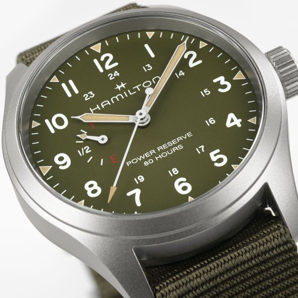 画像2: H69509960 ハミルトン HAMILTON カーキ フィールド メカ パワーリザーブ 40mm メンズ 機械式手巻き パワーリザーブ80時間 青文字盤 正規輸入品 (2)