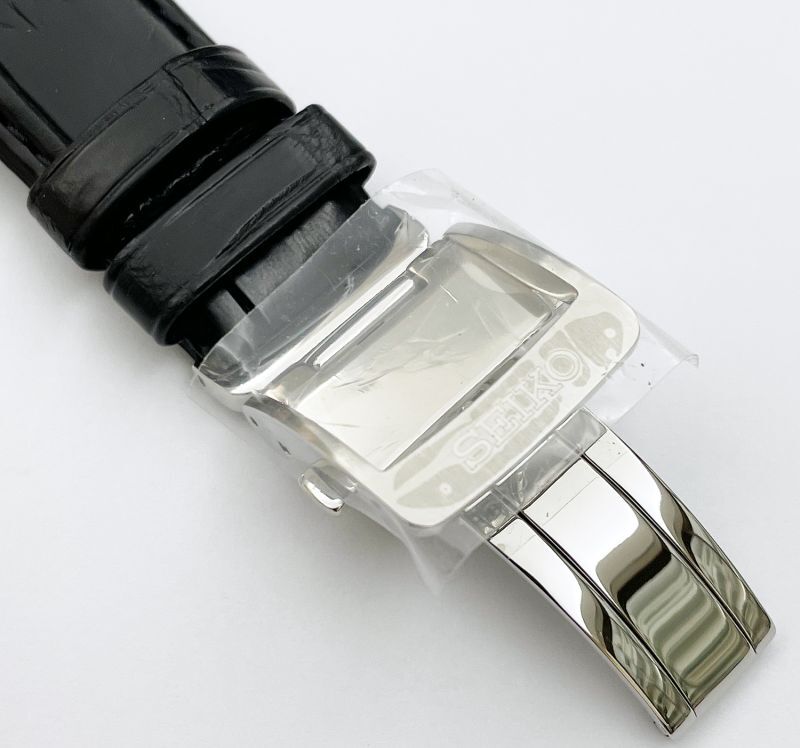 20mm 時計ベルト SEIKO PRESAGE セイコー プレザージュ SARW013/SARX029 純正レザーベルト L0DT011J9 黒  クロコダイル