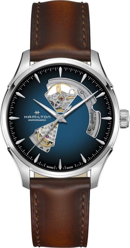 ハミルトン HAMILTON ジャズマスター オープンハート 40mm H32675540 スモークダイヤル メンズ 機械式 自動巻き ブルーダイヤル  正規品【コレクションケースプレゼント】