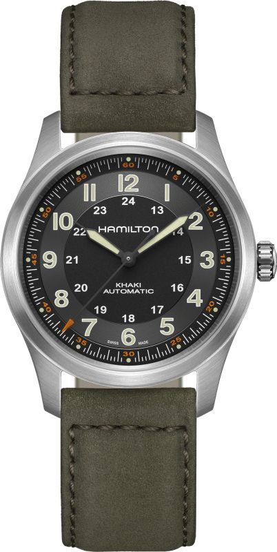 時計の上月 HAMILTON ハミルトン カーキ フィールド チタニウム オート 38mm メンズ 腕時計 H70205830  正規輸入品【コレクションケースプレゼント】 H70205830